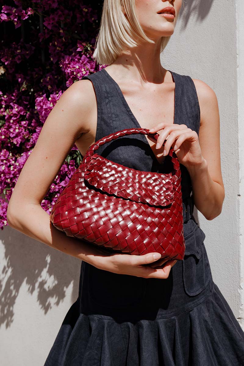Sac Bandoulière Jacky Mini - Bordeaux