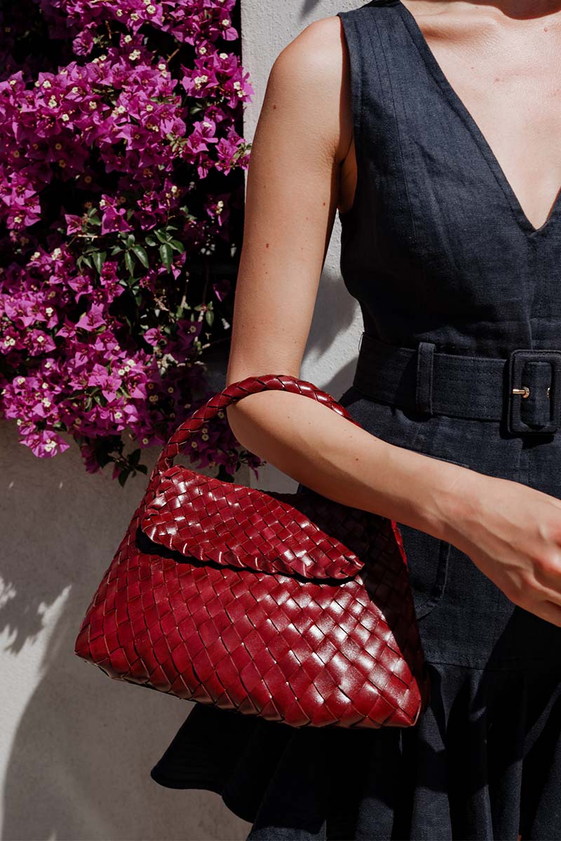 Sac Bandoulière Jacky Mini - Bordeaux