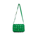 Sac Bandoulière Padded Cassette Bottega Veneta Cuir D'Agneau Souple Intreccio Matelassé Vert - Bottega Veneta