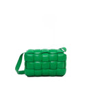 Sac Bandoulière Padded Cassette Bottega Veneta Cuir D'Agneau Souple Intreccio Matelassé Vert - Bottega Veneta