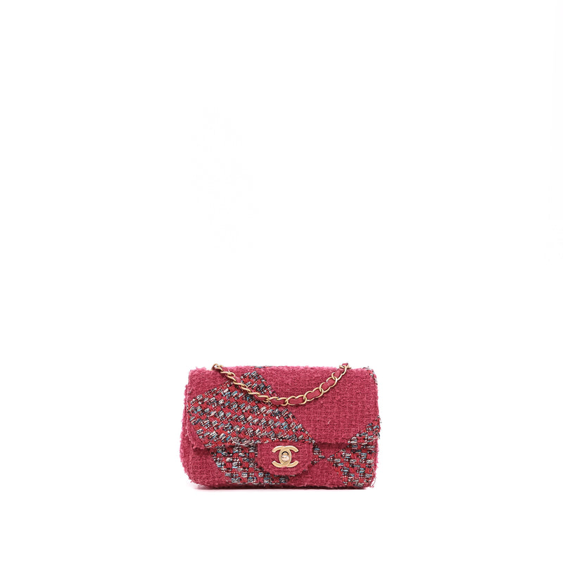 Sac Bandoulière Timeless Mini Chanel Tweed Rose - Chanel