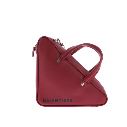 Sac Bandoulière Triangle Balenciaga Cuir Framboise - Balenciaga