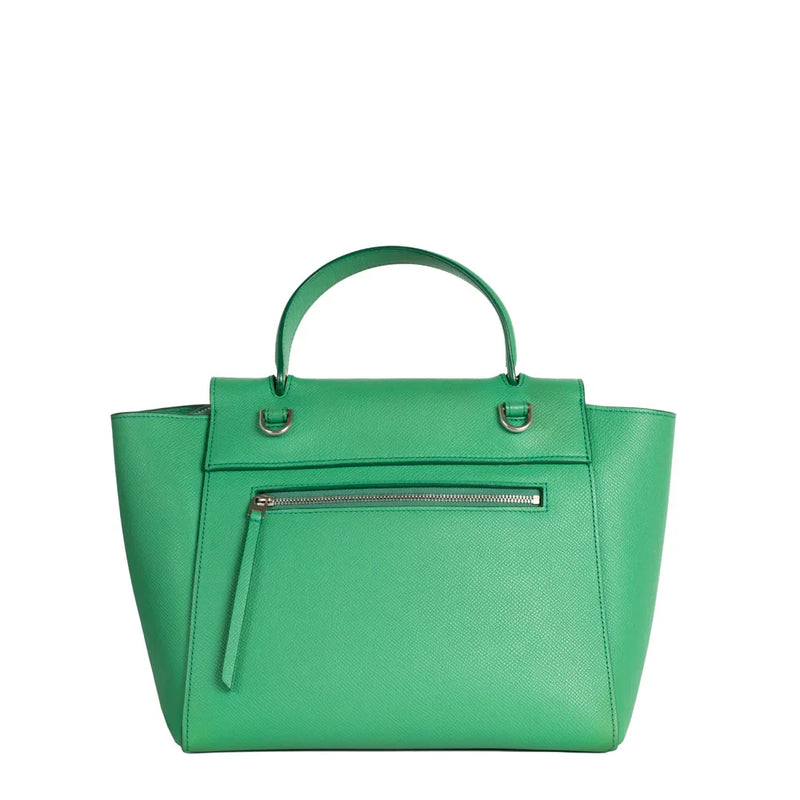 sac de seconde main belt celine en cuir vert dos