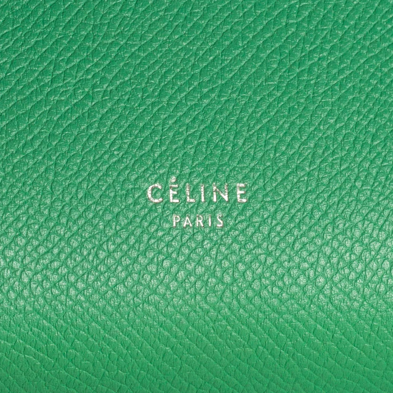 sac de seconde main belt celine en cuir vert label