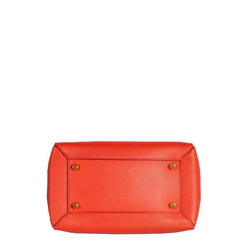 sac de seconde main belt celine en cuir rouge bas