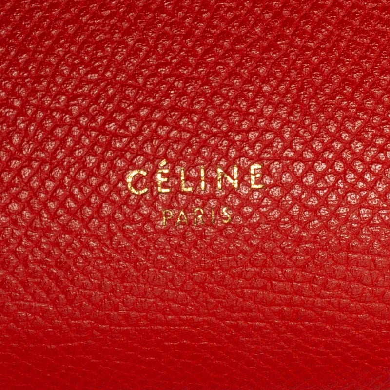 sac de seconde main belt celine en cuir rouge label