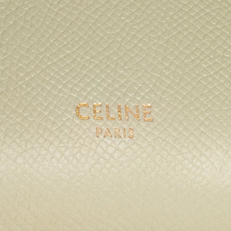 sac de seconde main belt celine en cuir vert label