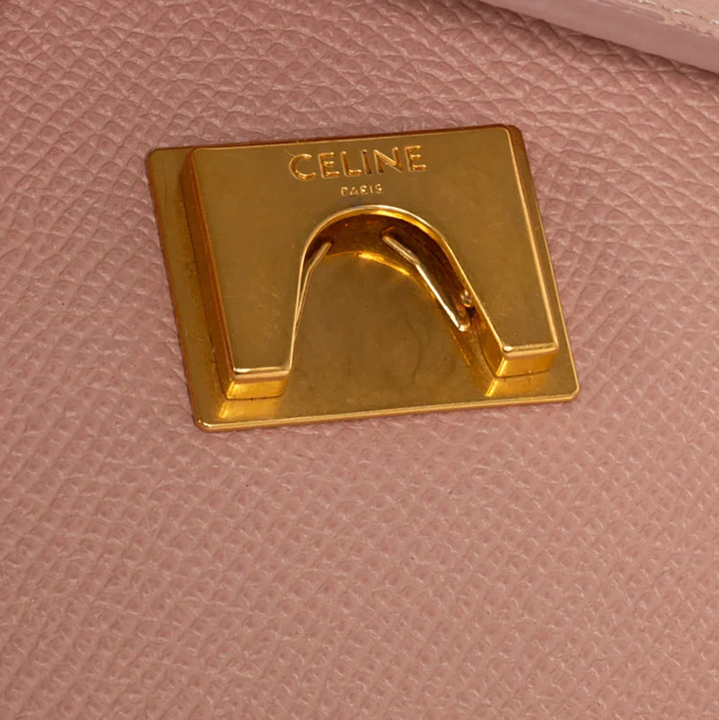 sac de seconde main belt  céline  en cuir rose défaut 1