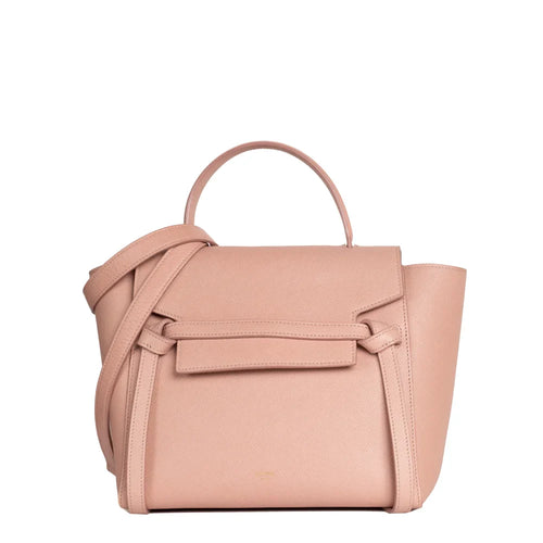 sac de seconde m0ain belt  céline  en cuir rose face