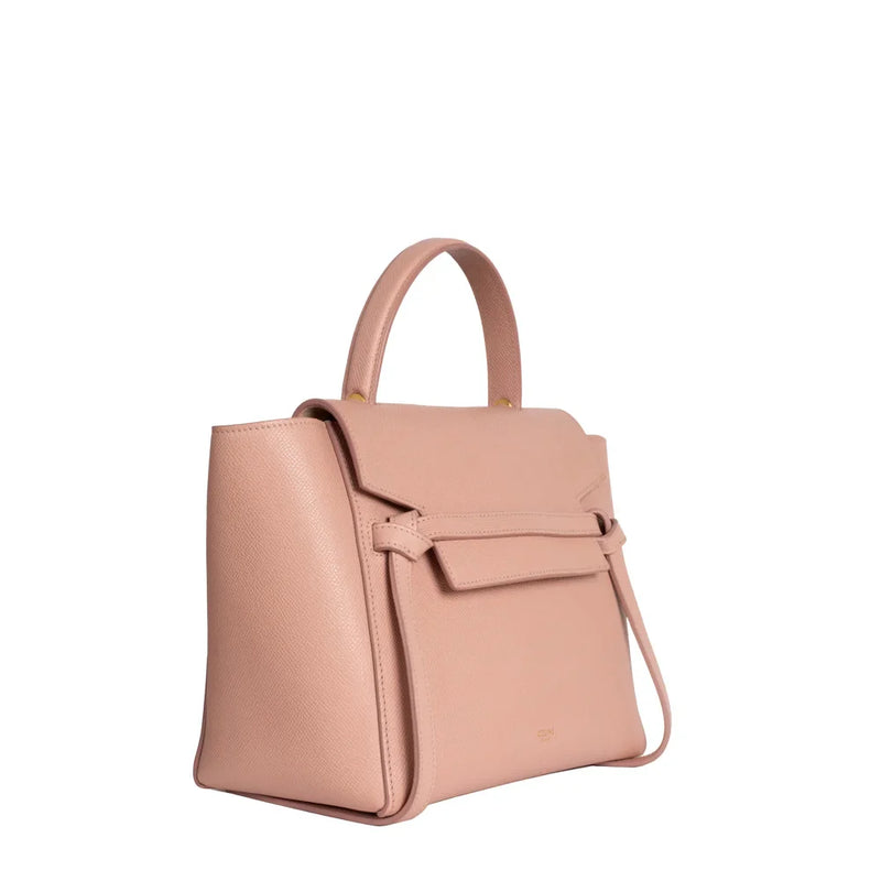 sac de seconde main belt  céline  en cuir rose côté