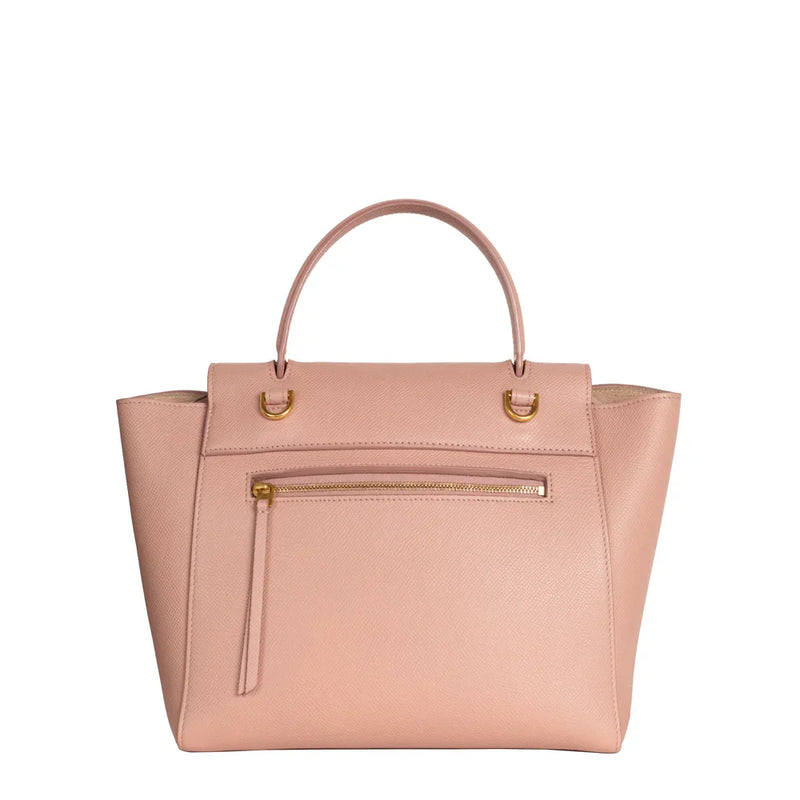 sac de seconde main belt  céline  en cuir rose dos