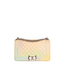 sac de seconde main boy chanel  en cuir multicolore  face