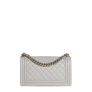 sac de seconde main boy chanel  en cuir gris  dos