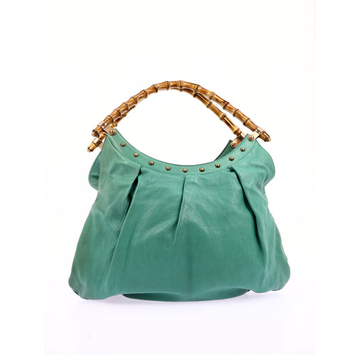 Sac Hobo Bamboo Hobo Gucci Cuir Vert - Gucci