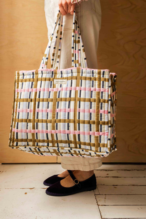 Checks Tote Bag - Multicolor