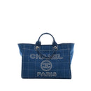 Sac Cabas Deauville Toile Bleu - Chanel