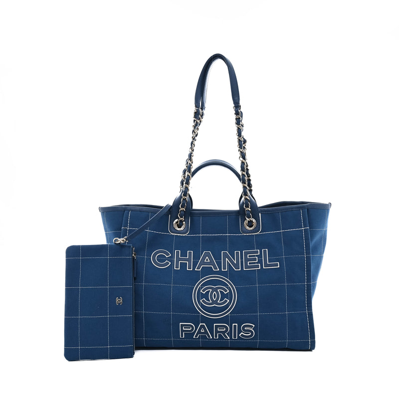 Sac Cabas Deauville Toile Bleu - Chanel