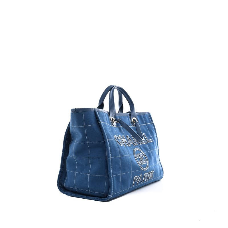 Sac Cabas Deauville Toile Bleu - Chanel