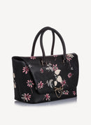 Valentino Garavani - Sac Cabas Imprimé Fleuri - Black - Femme