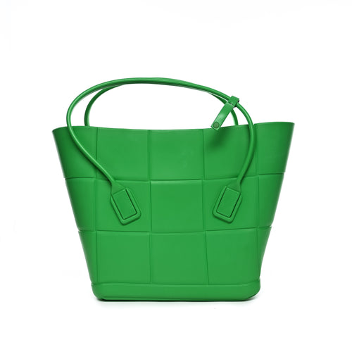 Sac Cabas Maxi Arco Tote Bottega Veneta Caoutchouc Intreccio Vert - Bottega Veneta