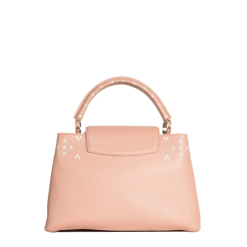 sac de seconde main capucines  louis vuitton  en cuir rose dos