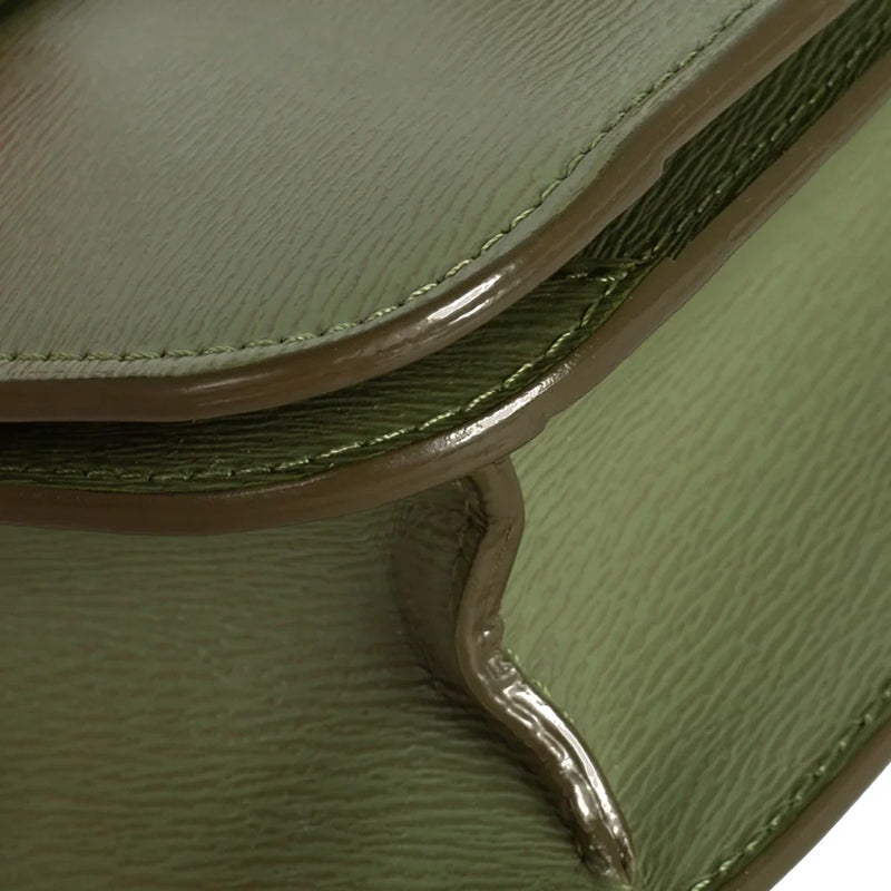 sac de seconde main classic celine en cuir vert coin 