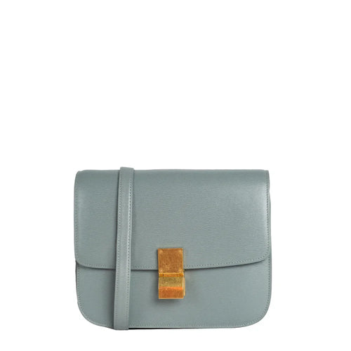 sac de seconde main classic celine en cuir gris  face