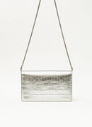 Coccinelle - Sac Clutch Florence Croco - Silver - Femme