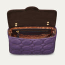 Ava Medium Violet Embroidered Leather Bag