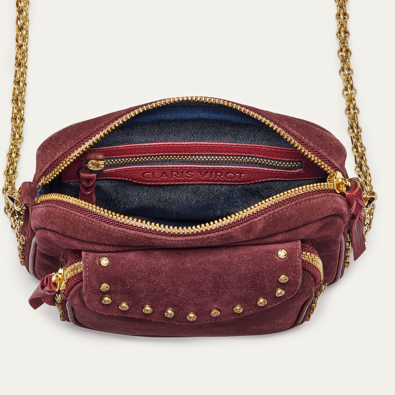 Charly Violet Leather Bag Cloute