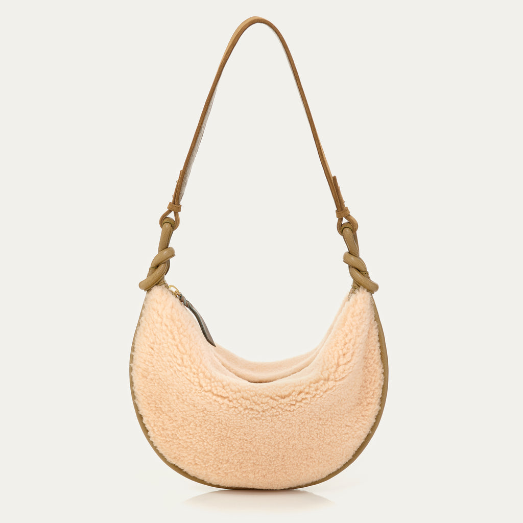 Sac Cuir Peau Lainée Chris Crème