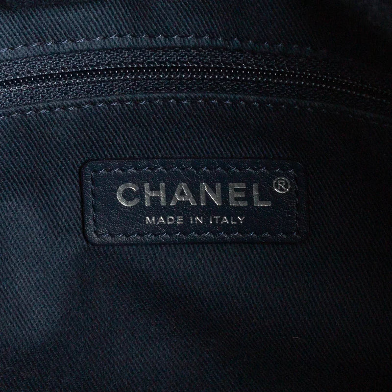 sac de seconde main deauville chanel  en tissu bleu label