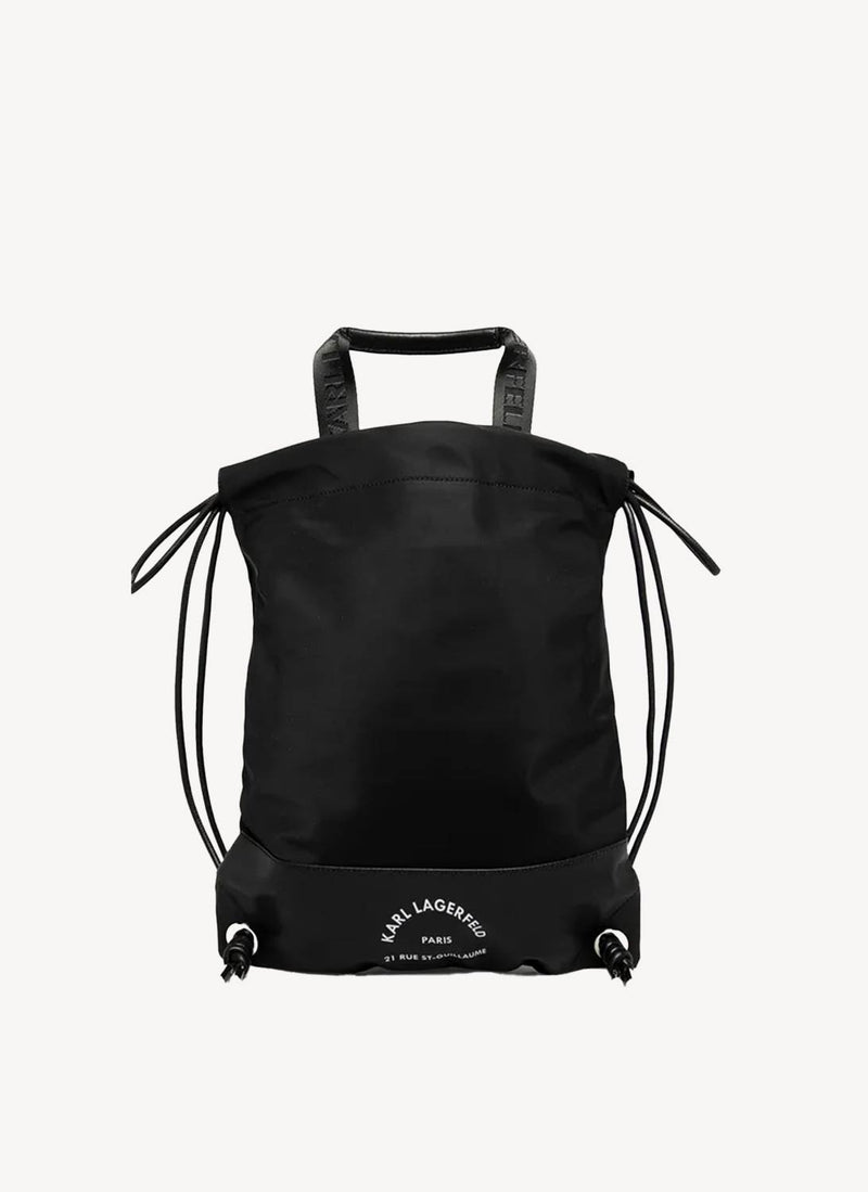 Karl Lagerfeld - Sac En Nylon Rue St Guillaume - Noir - Femme