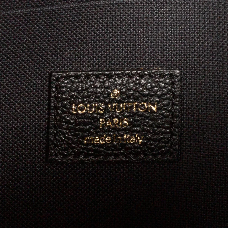 sac de seconde main felicie louis vuitton  en cuir empreinte noir label