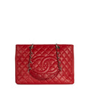 sac de seconde main gst chanel en cuir rouge face