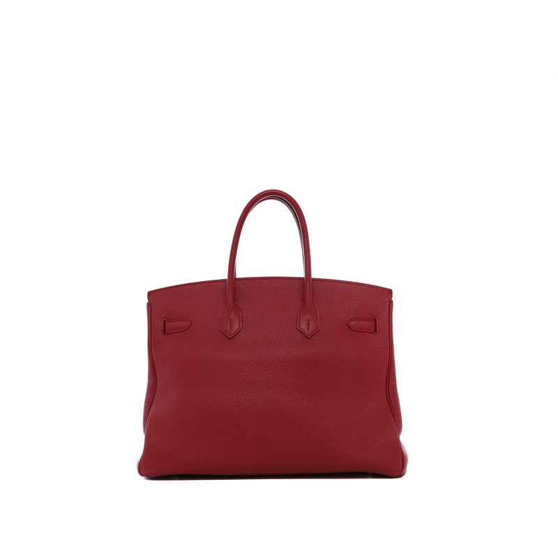 Sac À Main Birkin 35 Retourné Hermès Togo Rouge - Hermès