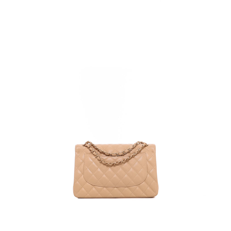 Sac Jumbo 30 Chanel Cuir Caviar Beige - Chanel