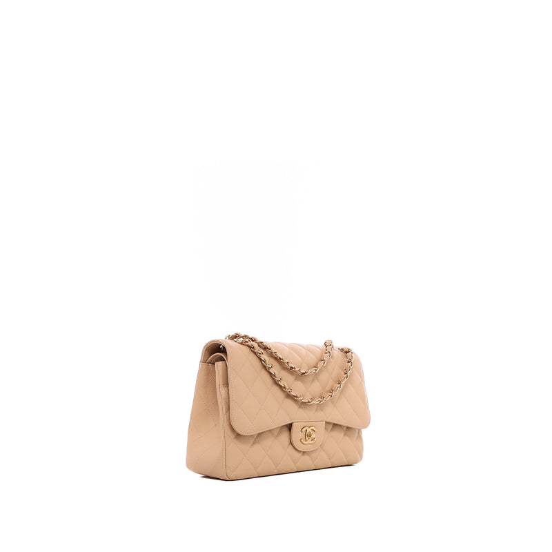 Sac Jumbo 30 Chanel Cuir Caviar Beige - Chanel