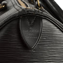 sac de seconde main keepall  louis vuitton en cuir épi noir  label