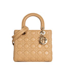 sac de seconde main lady dior  dior  en cuir rose face