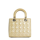 sac de seconde main lady dior  dior  en cuir verni beige dos