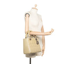 sac de seconde main lady dior  dior  en cuir verni beige porté 2