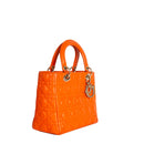 sac de seconde main lady dior  dior  en cuir orange  côté