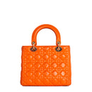 sac de seconde main lady dior  dior  en cuir orange  dos