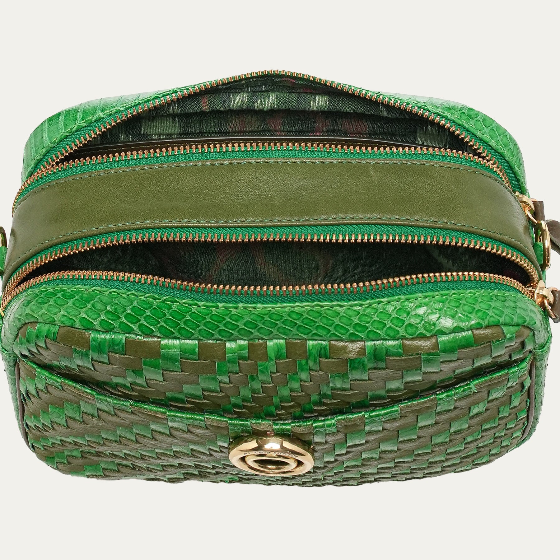 Sac Lily Cuir Tressé Romarin