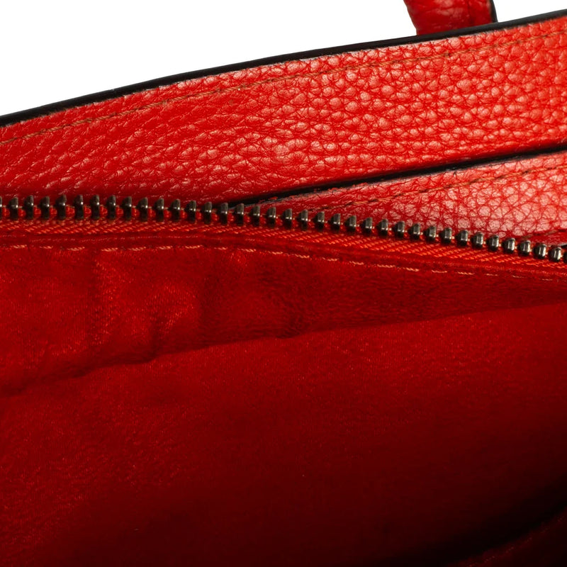 sac de seconde main luggage céline  en cuir rouge défaut 3