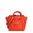 sac de seconde main luggage céline  en cuir rouge face