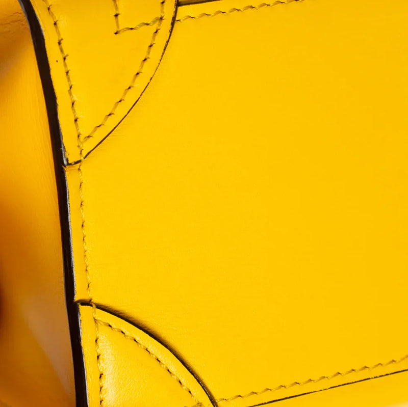 sac de seconde main luggage céline  en cuir jaune défaut 3