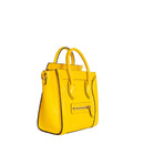 sac de seconde main luggage céline  en cuir jaune côté