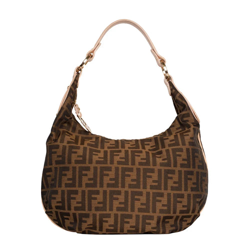 sac de seconde main mamma baguette fendi  en toile marron face